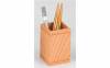 PEN/PENCIL HOLDER T-12 WOODEN SMALL SQUARE 10X6X6 CM