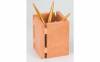 PEN/PENCIL HOLDER T-18 WOODEN BIG SQUARE 10.5X8X8 CM