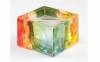Paper Weight Acrylic Sheet Rainbow Color Engraved Design No 4 5x5x3 CM