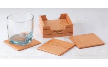 Coaster Wooden Square With older For Coasters Set of 6 PCS