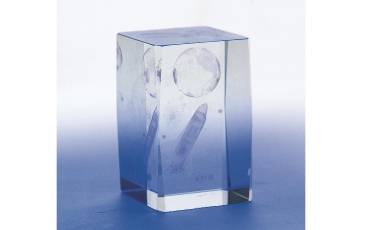 Paper Weight Crystal Glass Clear With Self Designed 6x4 CM